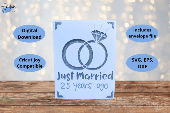 Download Just Married 25 Years Ago Card SVG - Premium Resources