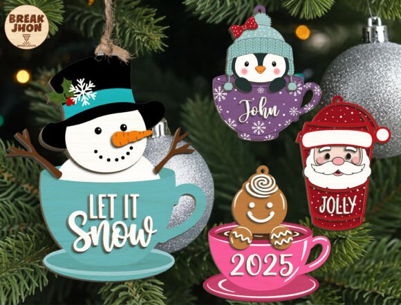 Download Christmas Mug Ornaments Svg Bundle - Ornaments Collection