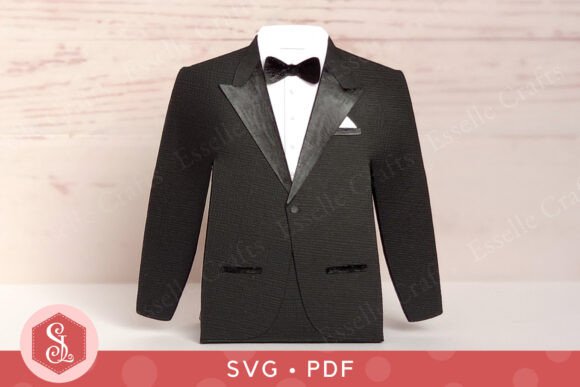 Download Tuxedo Favour Box SVG + PDF Templates - Premium Bundle