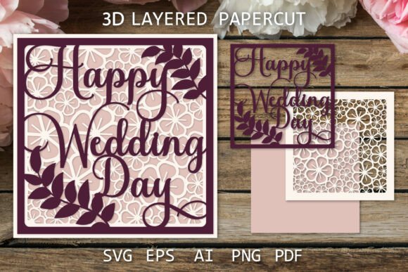 Download Wedding Card SVG, Paper Cut Wedding Card - Premium Bundle