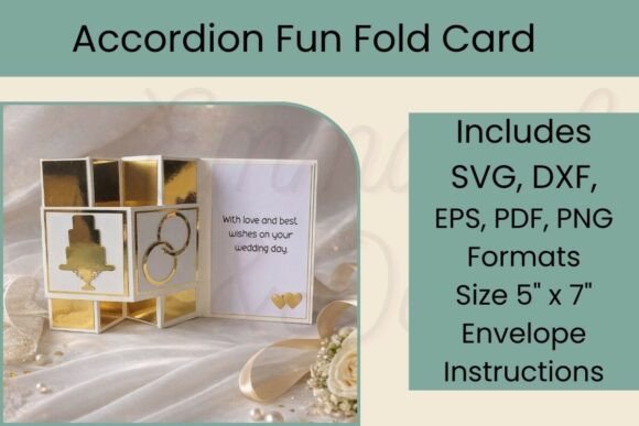Download 5x7 Wedding Card Accordion SVG - Premium Bundle